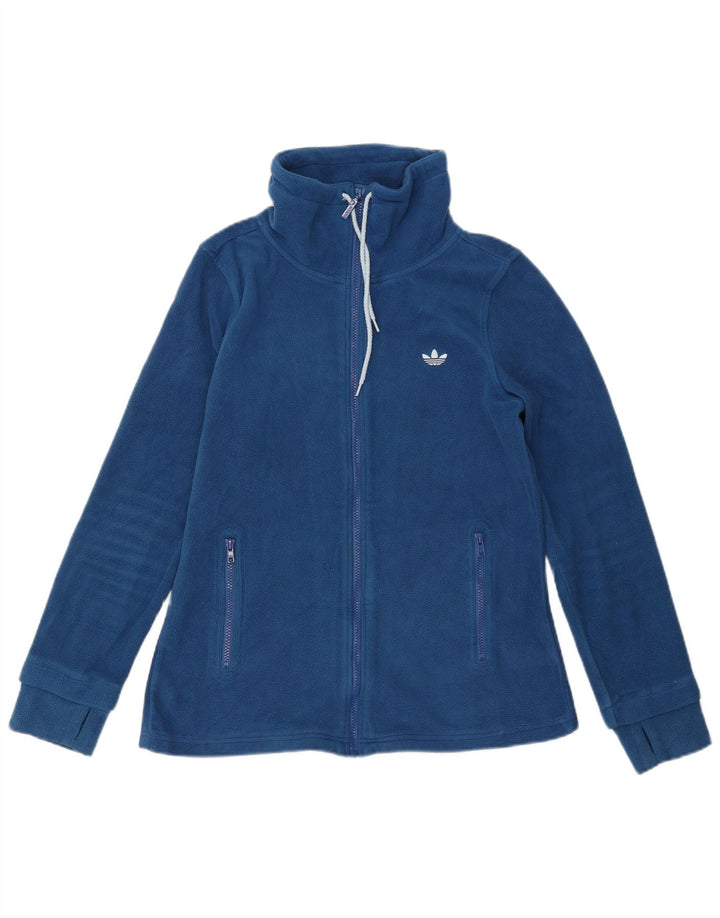 Giacca in pile grafica Adidas da donna EU 42 poliestere blu medio