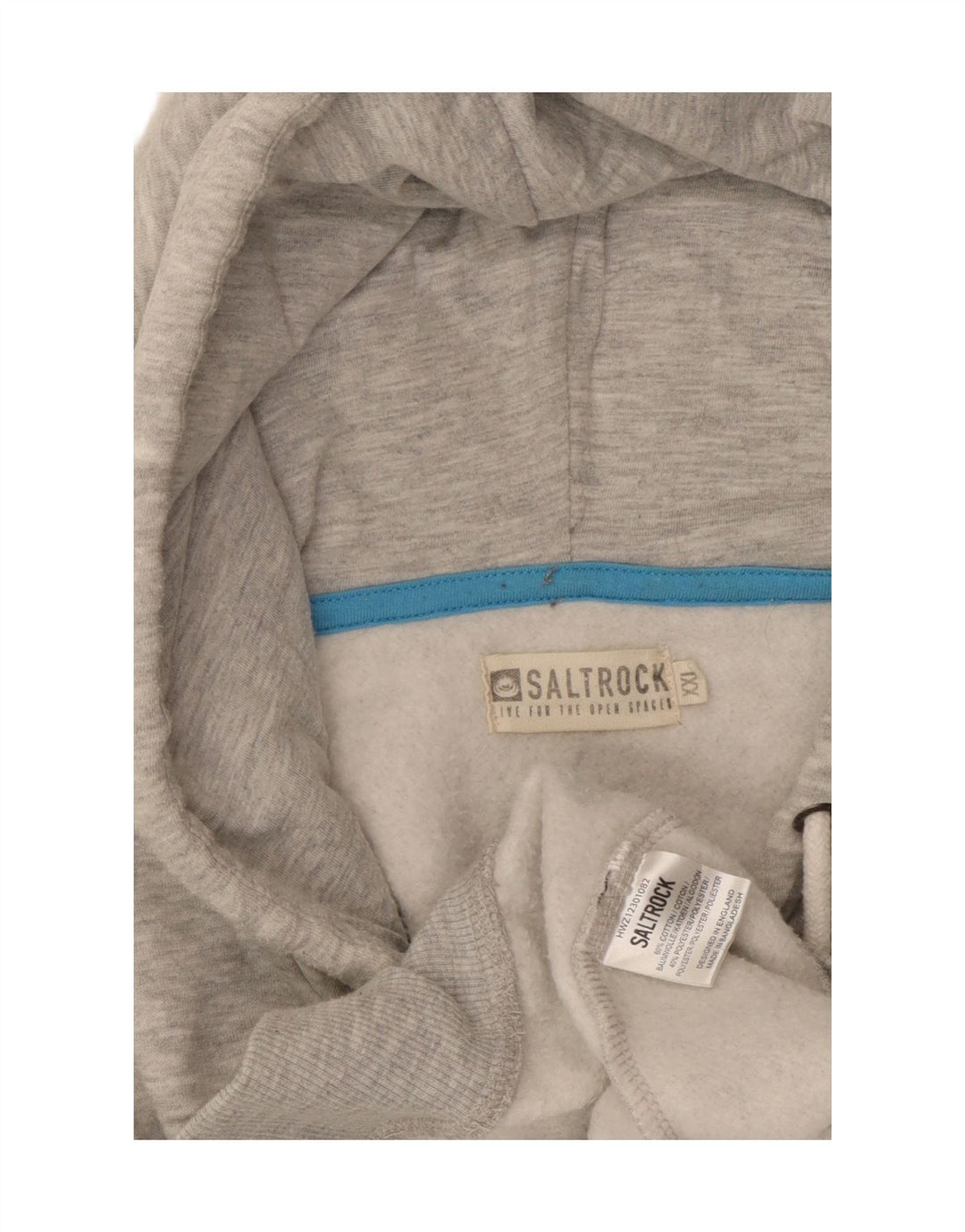 Maglione con cappuccio e zip da uomo SALTROCK 2XL cotone grigio