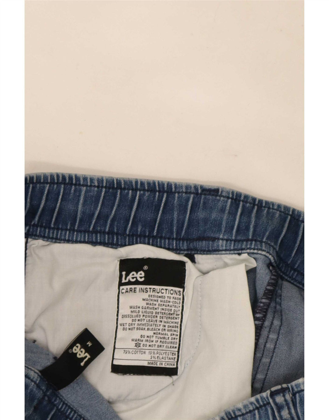 Jeans slim da jogging da donna Lee medi W30 L29 cotone blu
