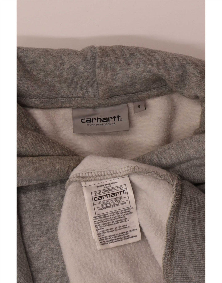Maglione con cappuccio grafico da uomo Carhartt piccolo in cotone grigio