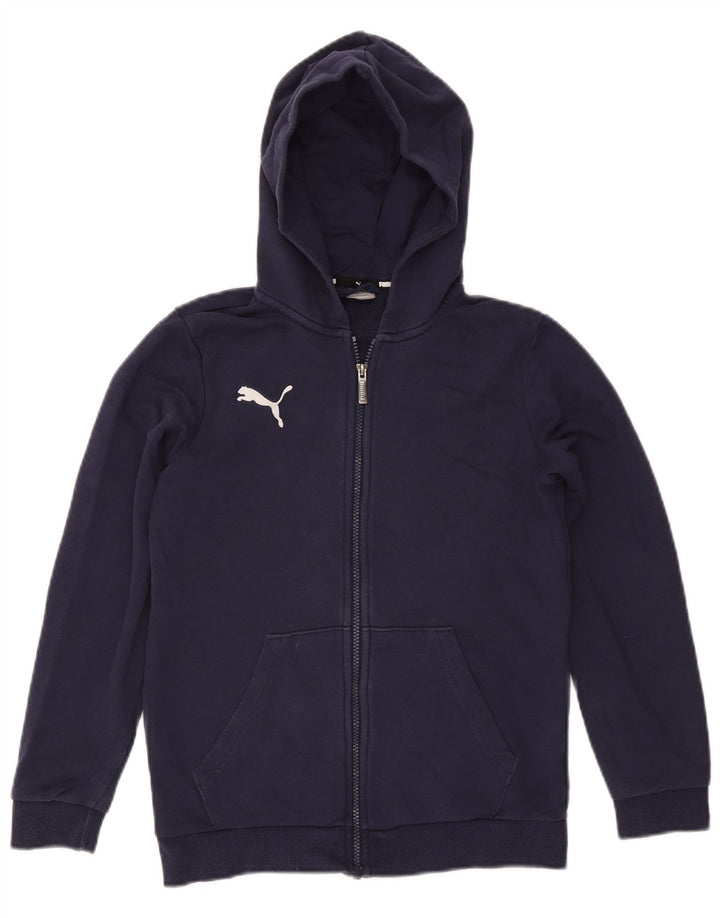 Felpa con cappuccio e zip Puma da ragazzo 13-14 anni blu navy