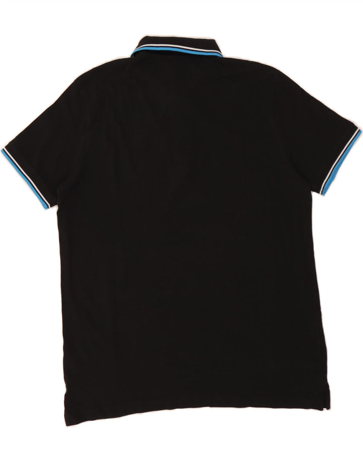 DIADORA Mens Polo Shirt 2XL Black Cotton Vintage Diadora and Second-Hand Diadora from Messina Hembry 