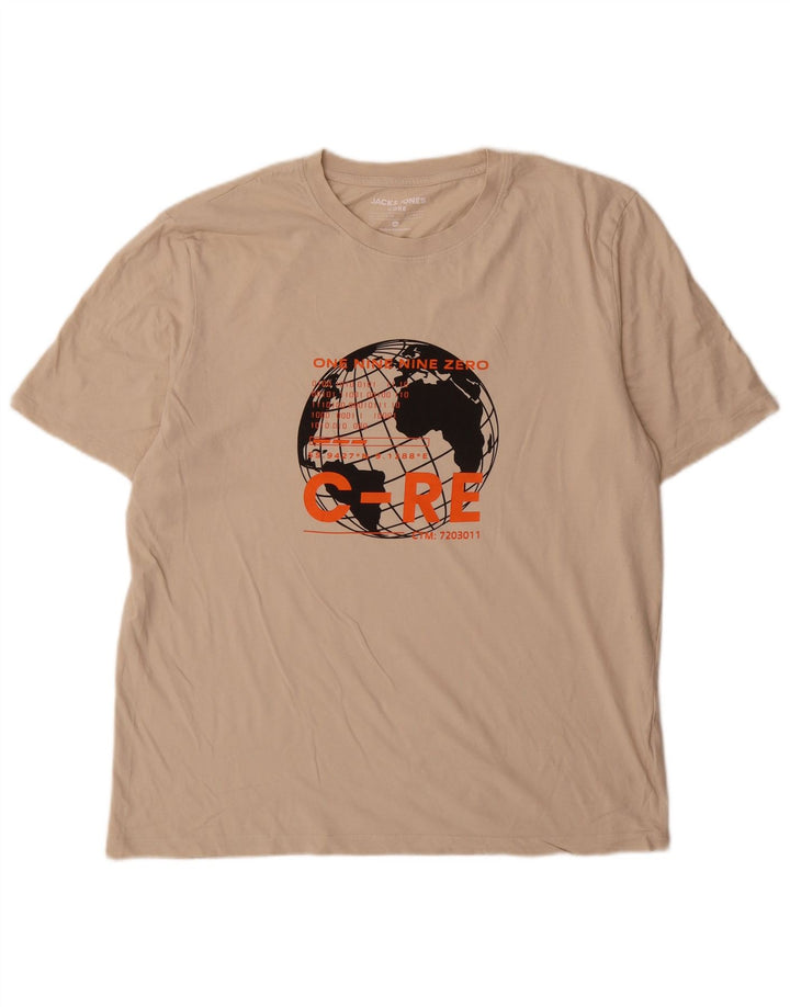 T-shirt grafica da uomo Jack & Jones Top XL Beige