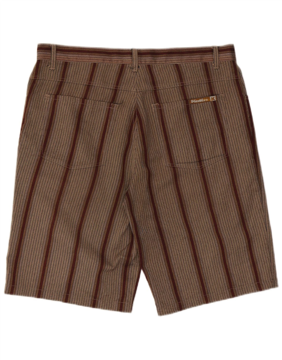 Pantaloncini casual da uomo Katin W36 poliestere a righe grandi marroni