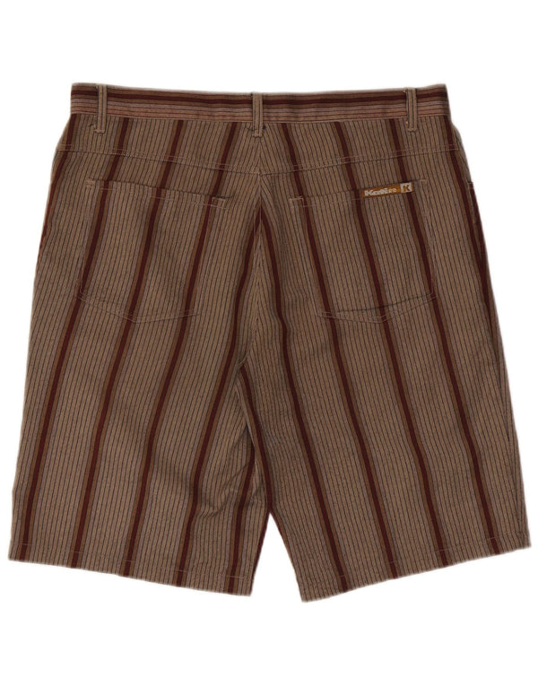 Pantaloncini casual da uomo Katin W36 poliestere a righe grandi marroni