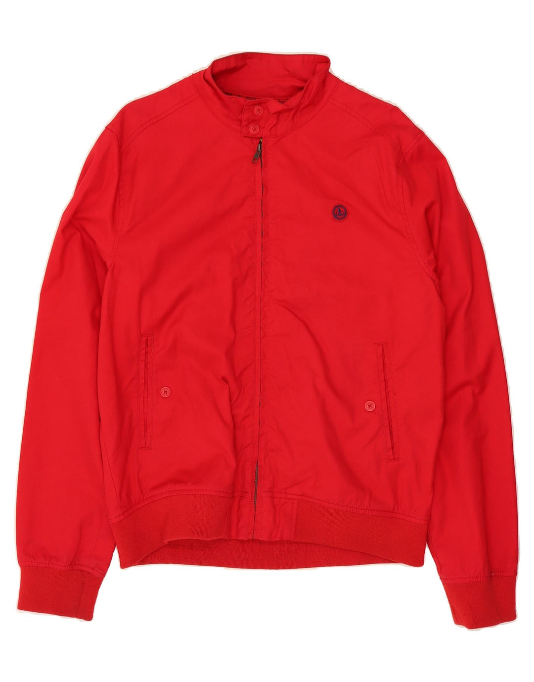 VINTAGE Mens Bomber Jacket UK 42 XL Red Cotton Modern Vintage Vintage and Second-Hand Vintage from Messina Hembry 