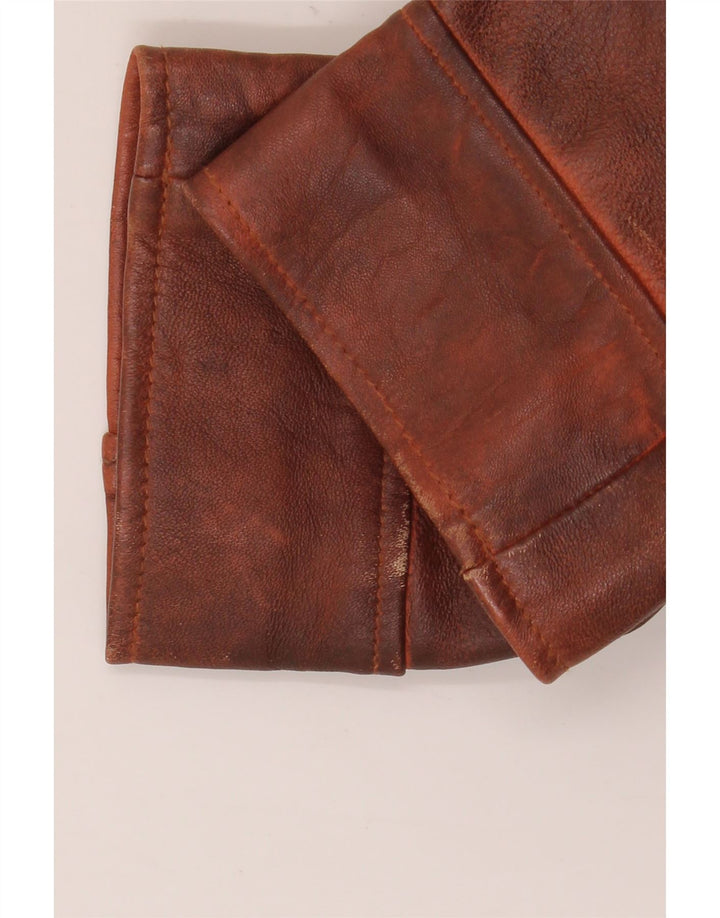 Vintage da donna UK 18 XL in pelle marrone