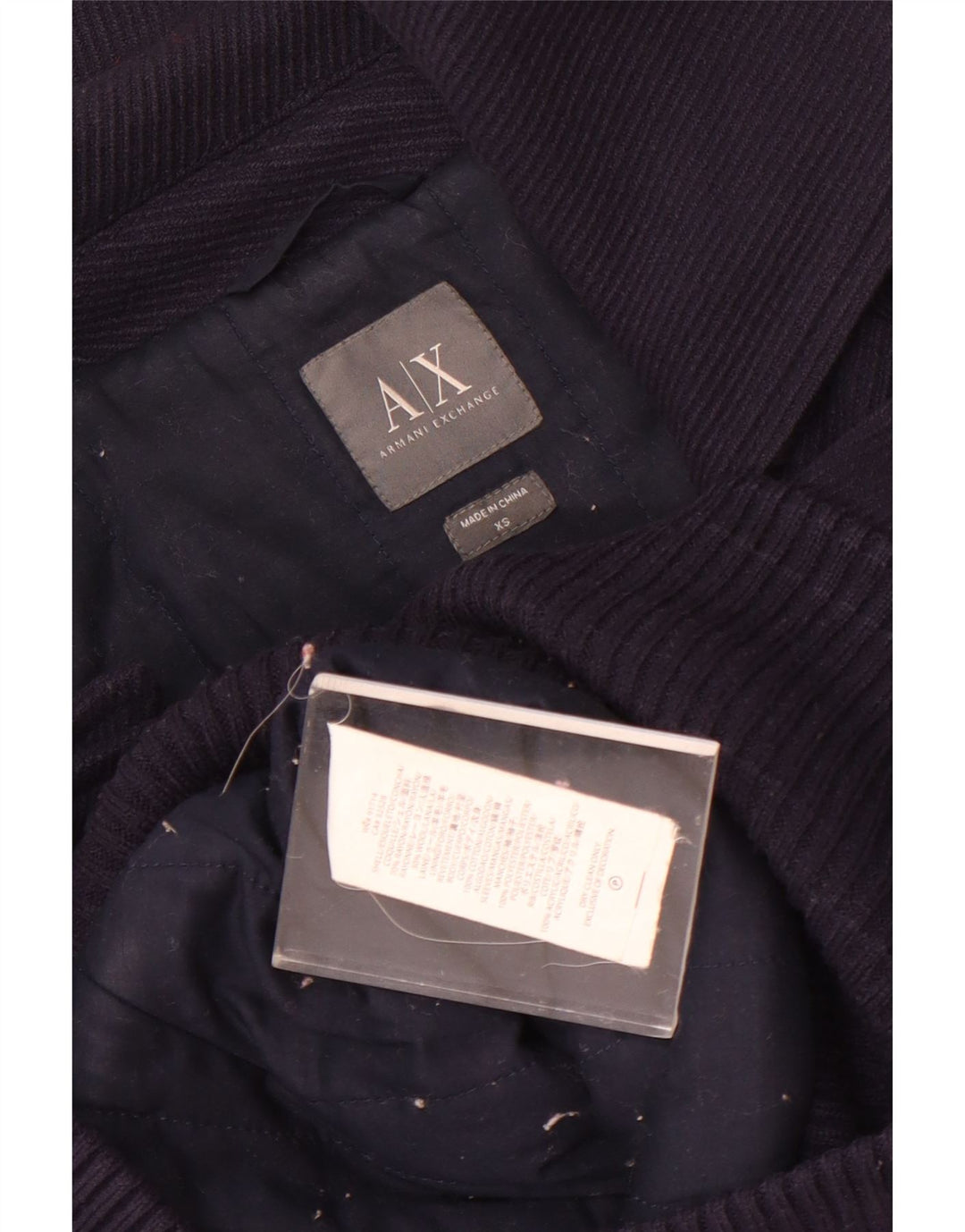 Armani Exchange Giacca bomber corta doppiopetto da donna UK 6 XS Blu Navy