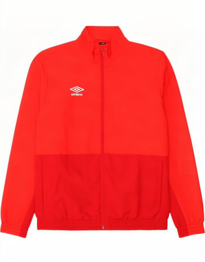 Giacca da tuta da uomo Umbro in poliestere color block rosso medio