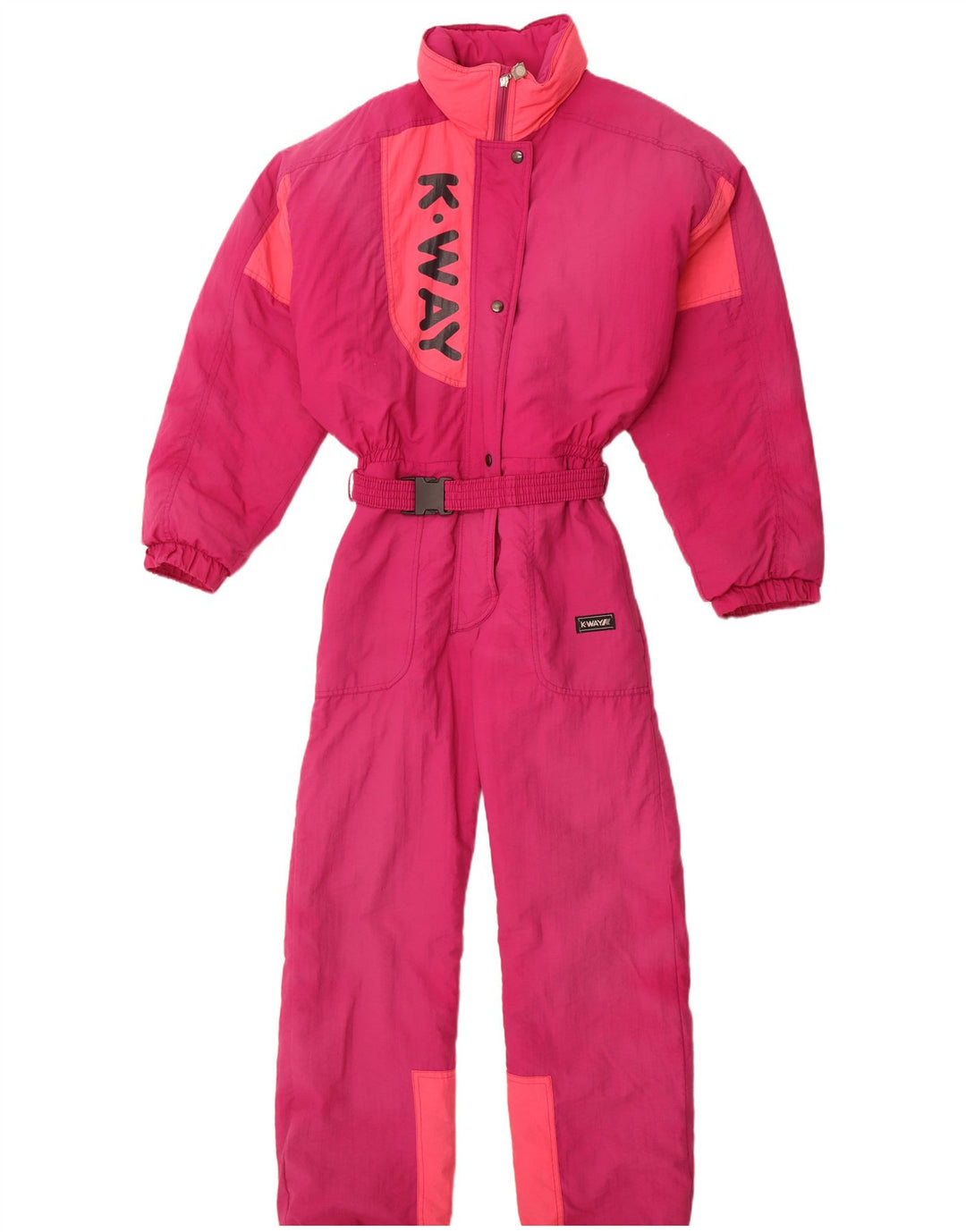 Tuta da sci oversize con grafica K-Way da donna EU 38 Poliammide rosa medio