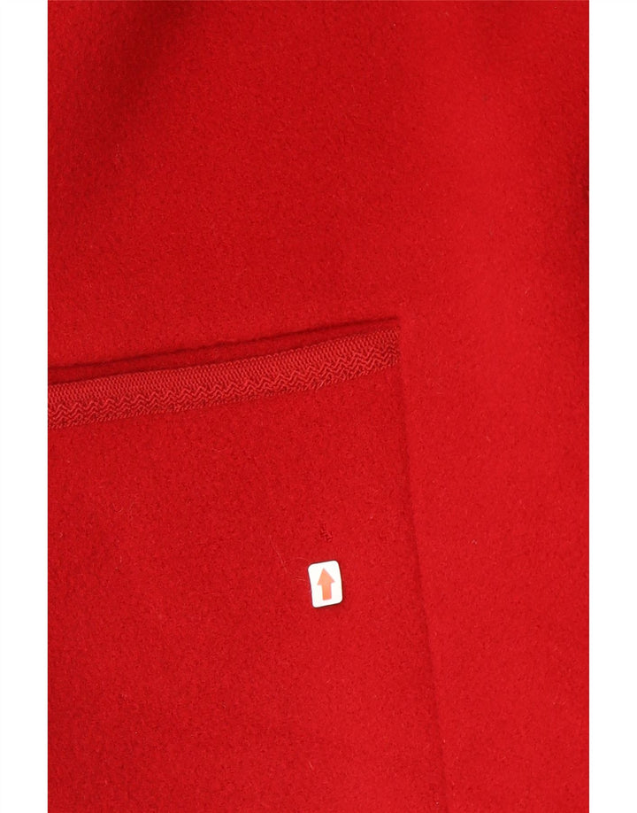 Giacca blazer oversize a 3 bottoni da donna Genny UK 10 piccola lana rossa