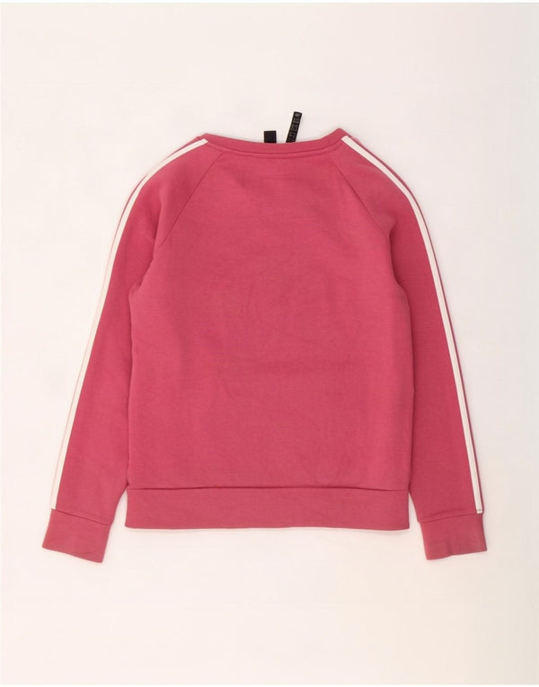 Felpa da donna Adidas Jumper UK 12/14 Cotone rosa medio