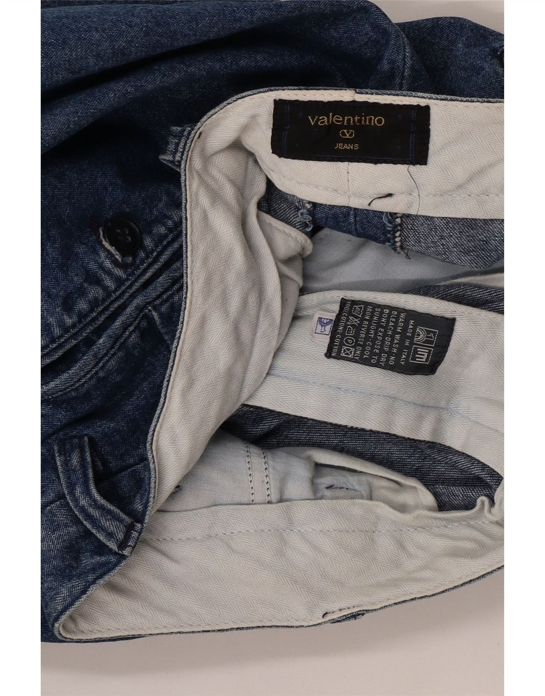Jeans dritti da donna Valentino W36 L31 cotone blu
