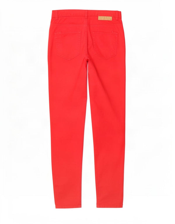 Jeans Slim Donna Benetton IT 46 Large W32 L32 Rosso Cotone