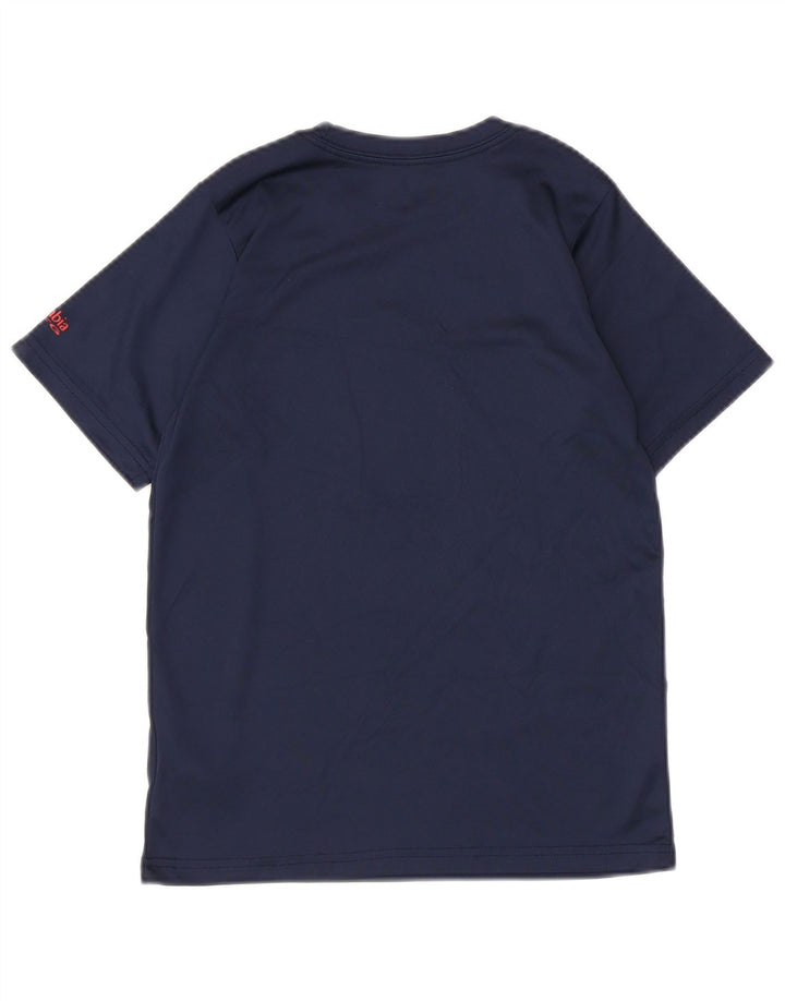 Maglietta grafica da ragazzo Columbia Top 10-11 anni poliestere medio blu navy