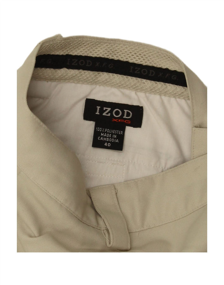 IZOD Mens Cargo Shorts W40 XL Beige Polyester
