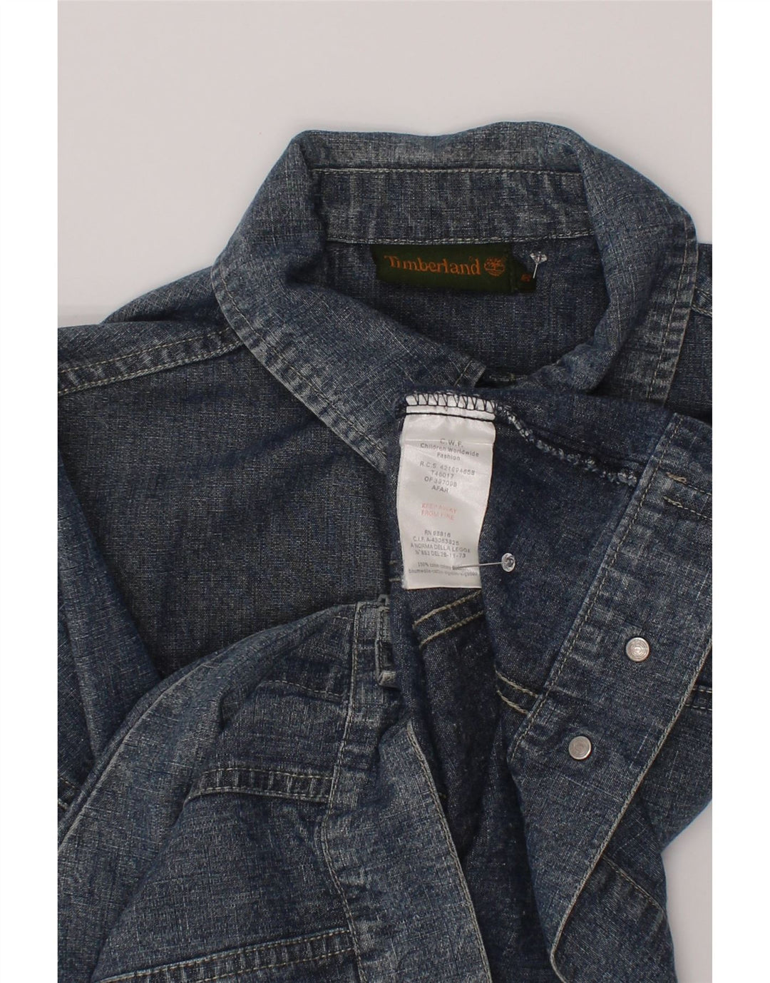 Giacca in denim da ragazzo Timberland 7-8 anni in cotone blu