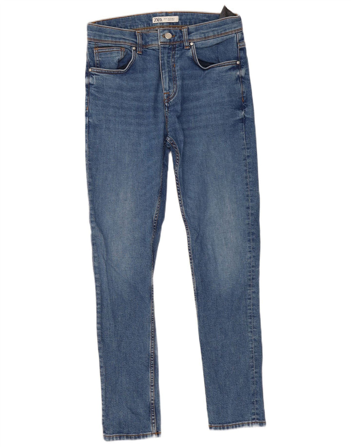 Jeans skinny da uomo Zara EU 42 Large W32 L32 Blu