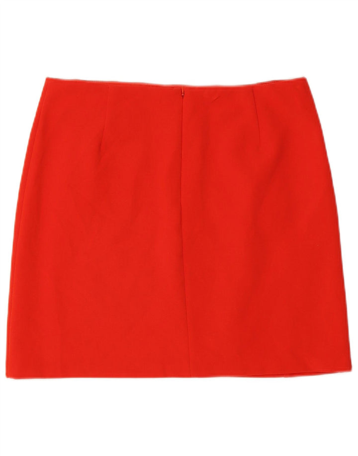 Minigonna da donna Marks & Spencer UK 12 media W30 poliestere rosso