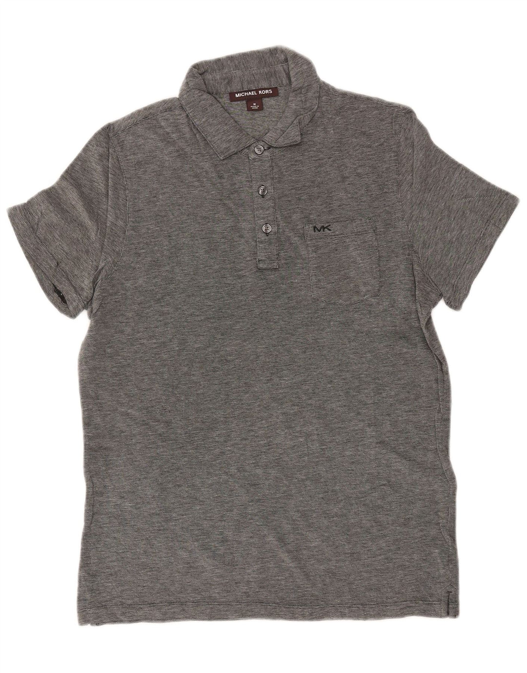 Polo da uomo MICHAEL KORS in cotone screziato grigio medio