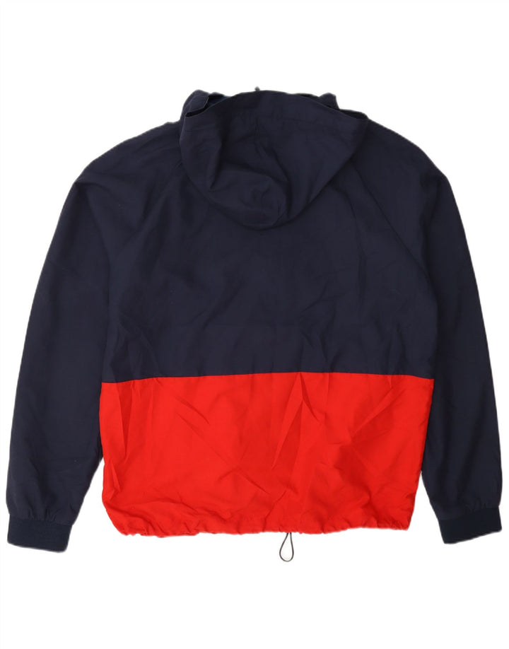 Giacca sportiva da uomo con cappuccio grafico Fila, color block medio blu navy