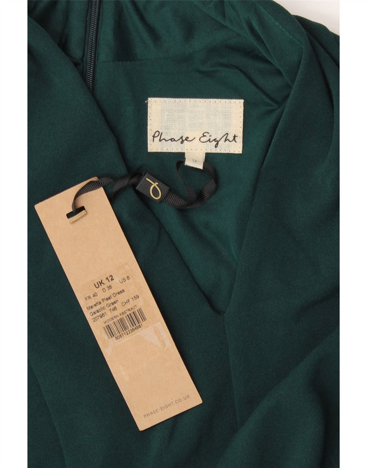 Abito a trapezio con maniche a 3/4 da donna Phase Eight UK 12 Poliestere verde medio