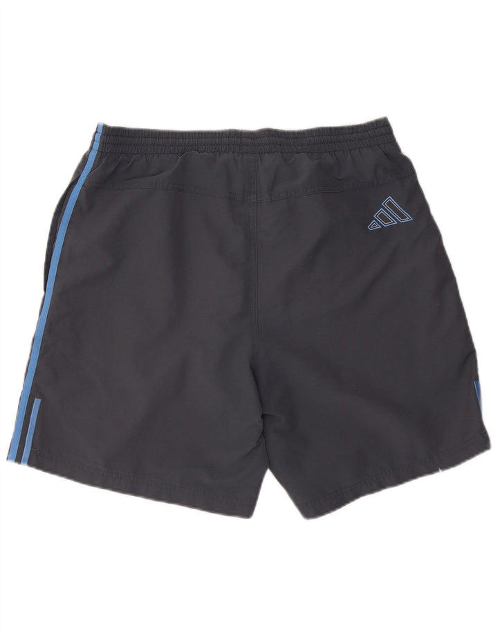 Pantaloncini sportivi Adidas da uomo grandi in poliestere grigio
