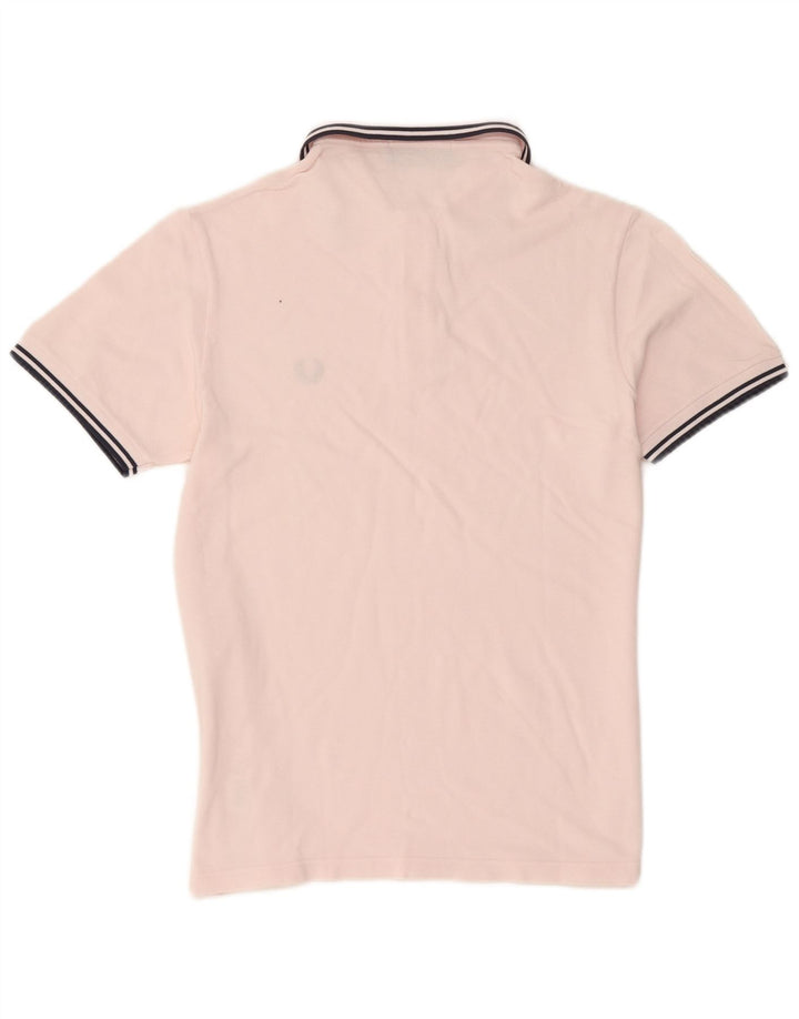 Polo da uomo Fred Perry in cotone a righe rosa medio