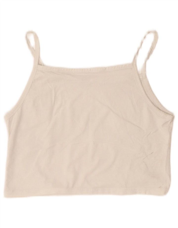 Levi's Donna Crop Cami Top UK 12 Medio Bianco