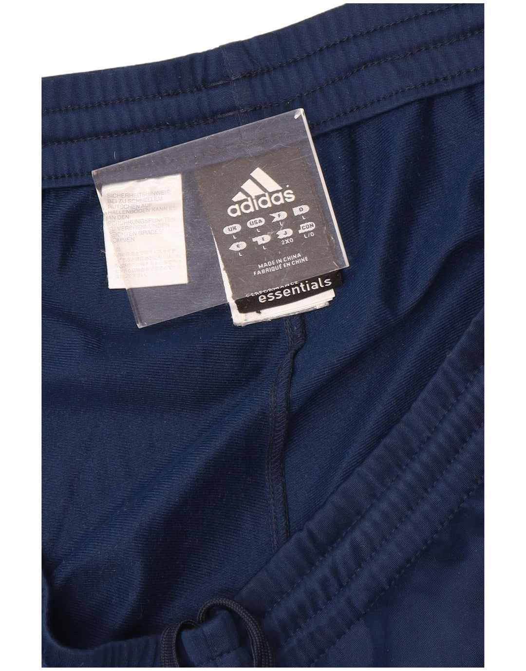 Pantaloni da tuta da uomo Adidas Large in poliestere blu navy