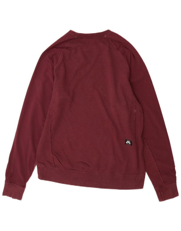 Felpa Nike Uomo Maglione XL Borgogna Cotone