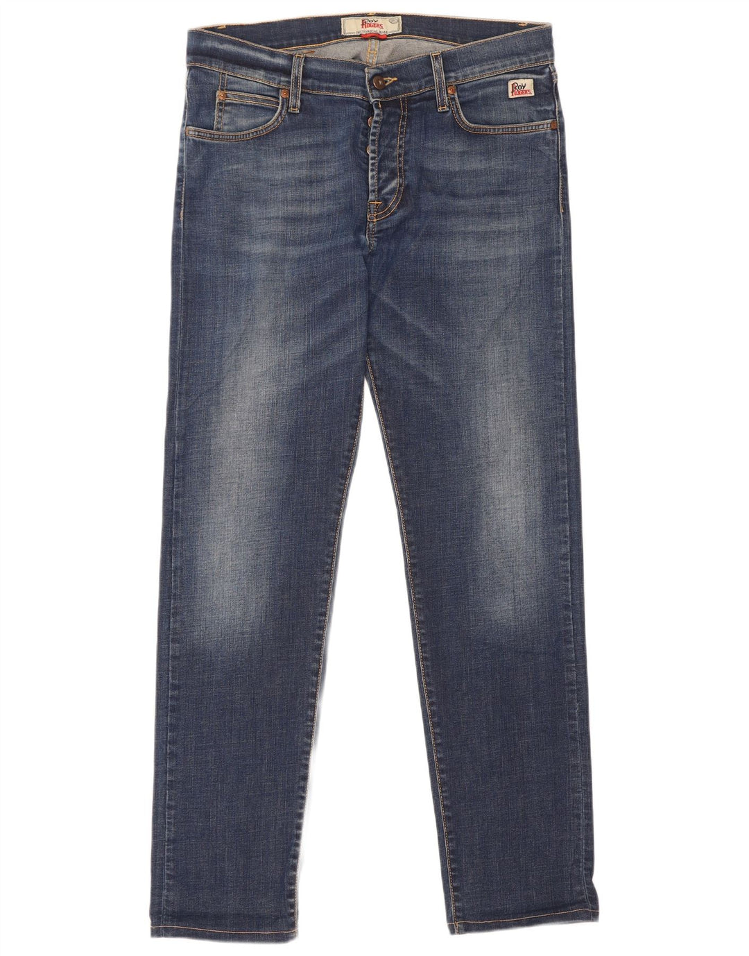 Jeans slim da uomo Roy Rogers W34 L32 cotone blu