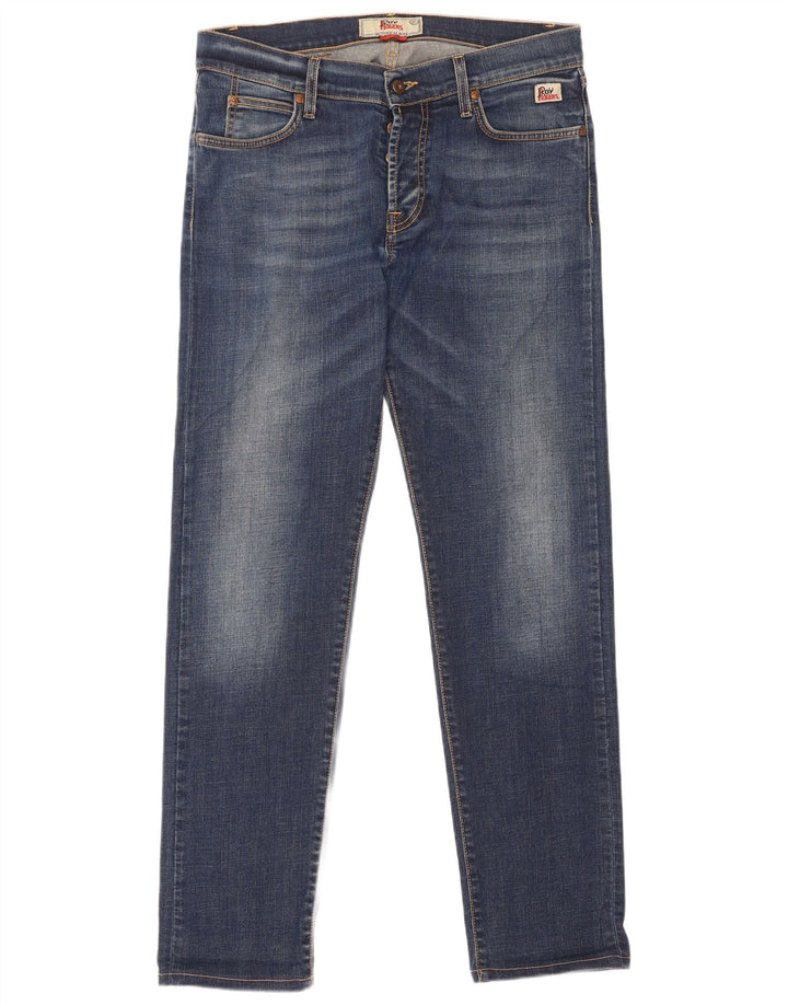 Jeans slim da uomo Roy Rogers W34 L32 cotone blu