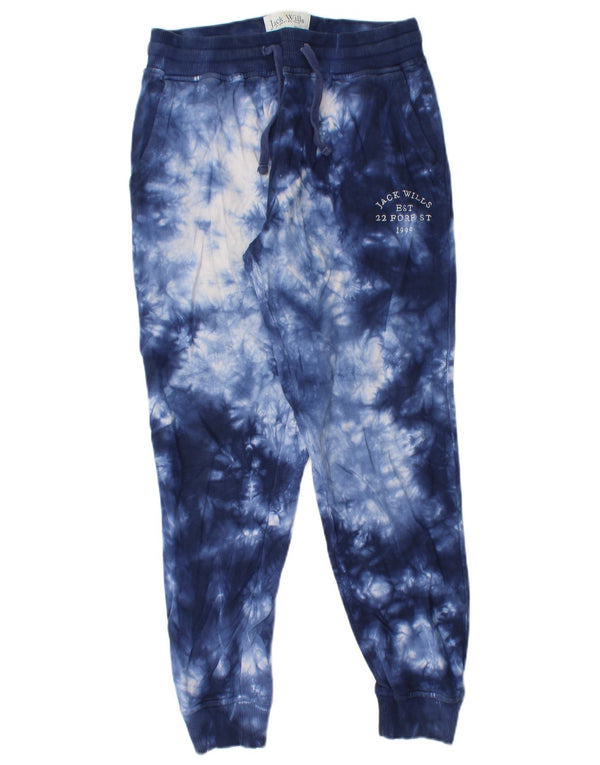 Pantaloni da tuta da donna Jack Wills Joggers UK 10 Small Navy Blue Tie Dye