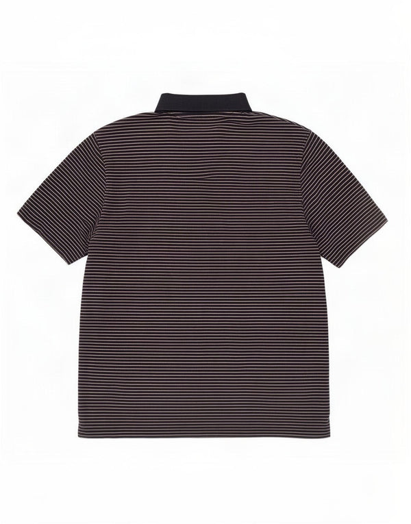 Polo da uomo Ted Baker taglia 7 3XL cotone gessato blu navy