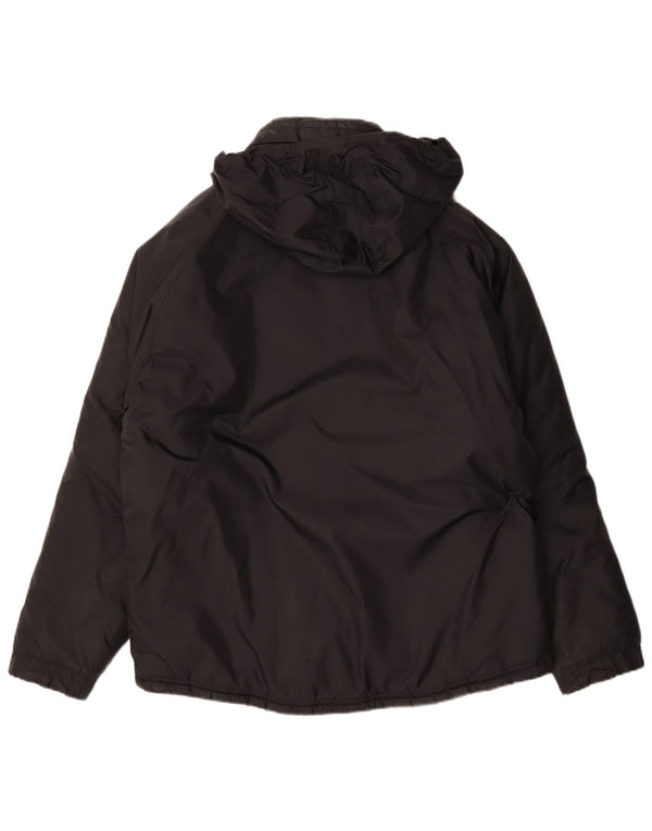 Giacca imbottita con cappuccio da uomo Kappa UK 40 Large nera in poliammide