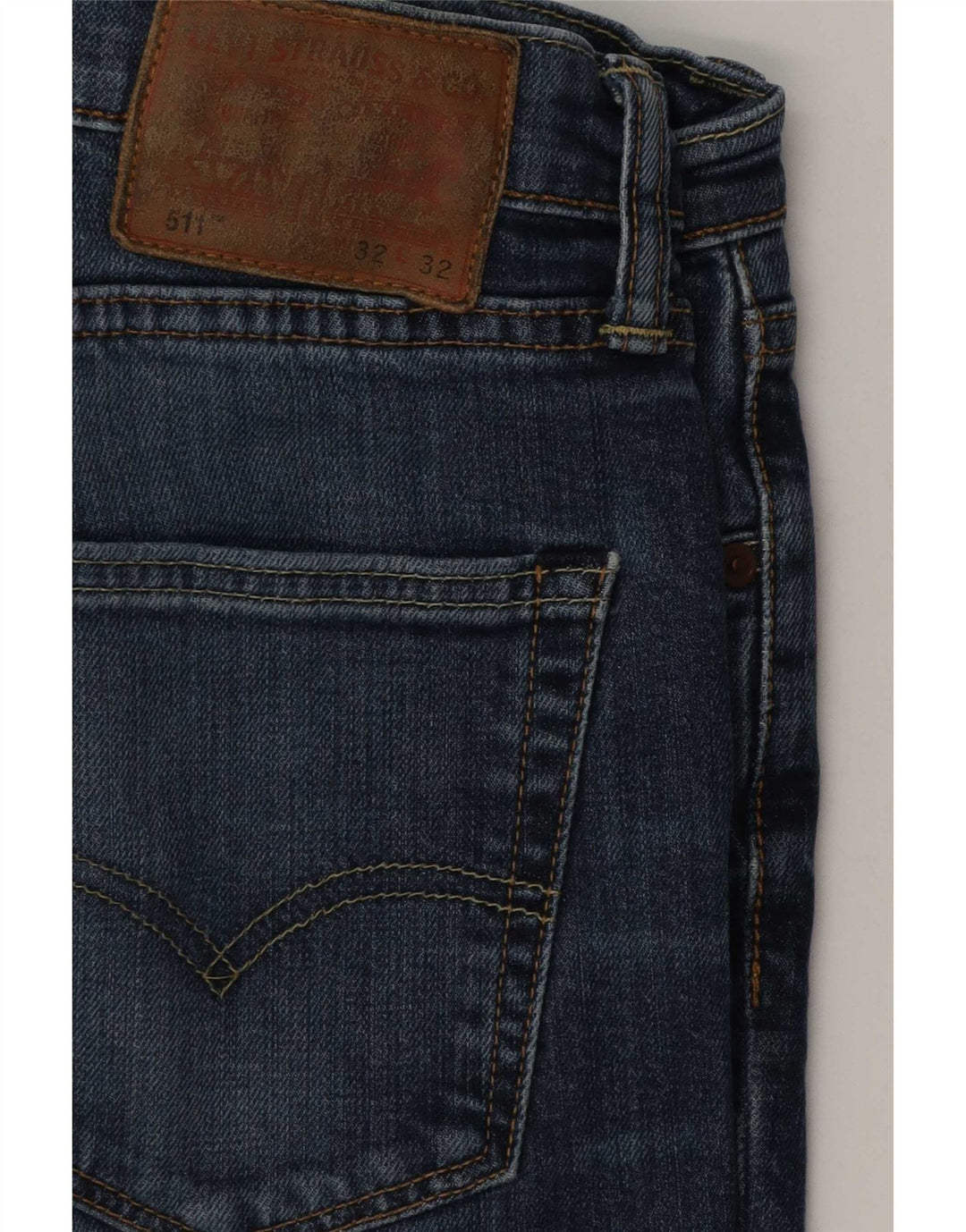 Levi's Uomo 511 Slim Jeans W32 L32 Cotone Blu Navy