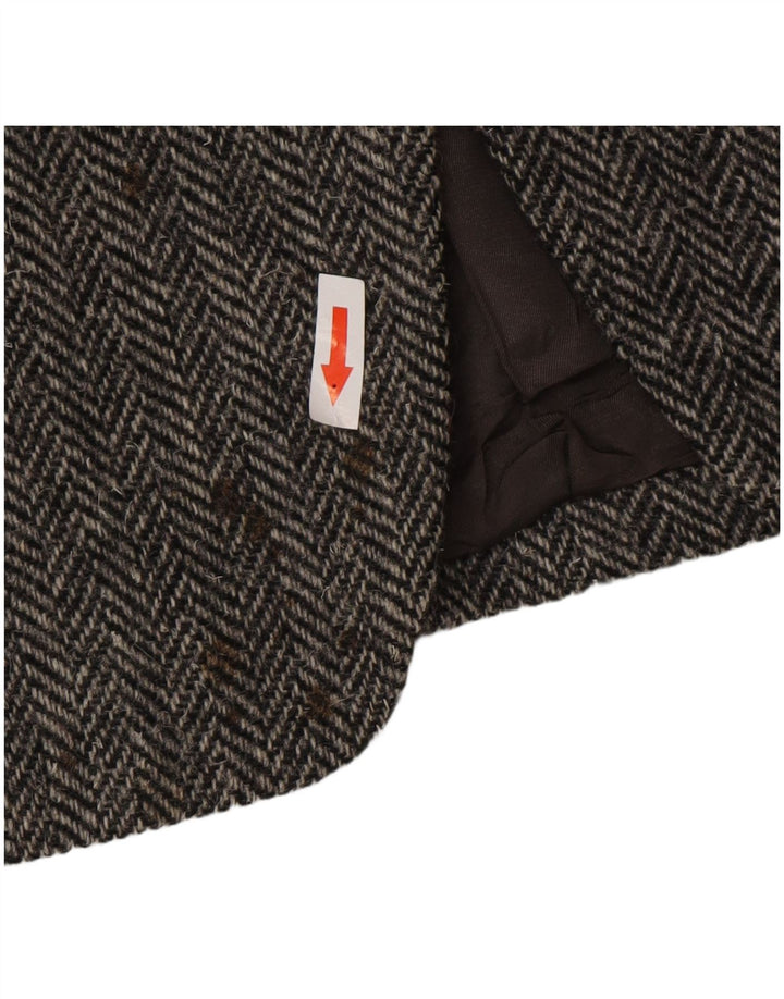 Giacca blazer a 2 bottoni da uomo Lanificio Campore UK 40 Large Grey Herringbone