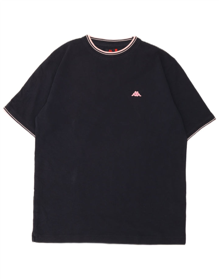 T-shirt da uomo Kappa Top Large in cotone blu navy
