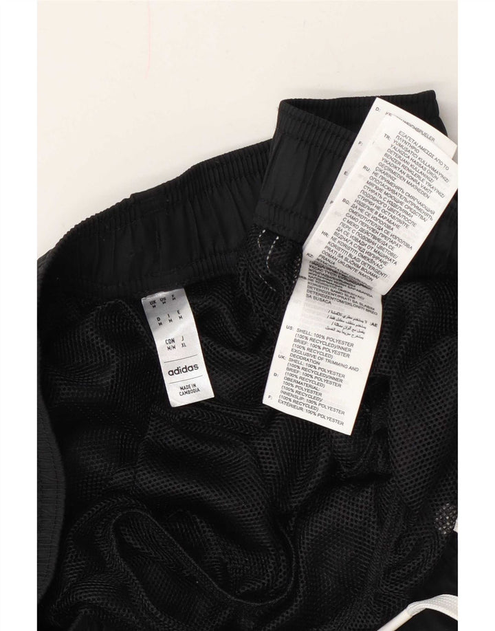 Pantaloncini sportivi da uomo Adidas medi neri in poliestere