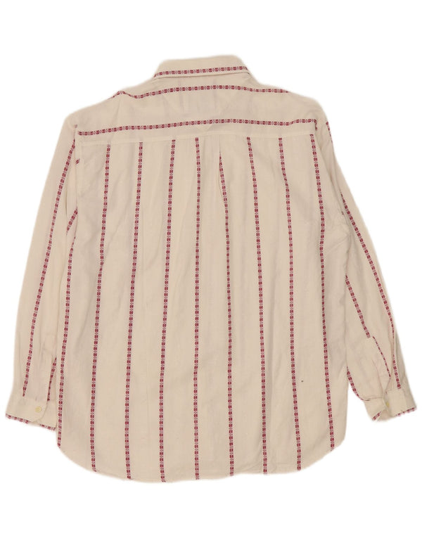 Camicia da uomo Leader XL in cotone a righe bianche