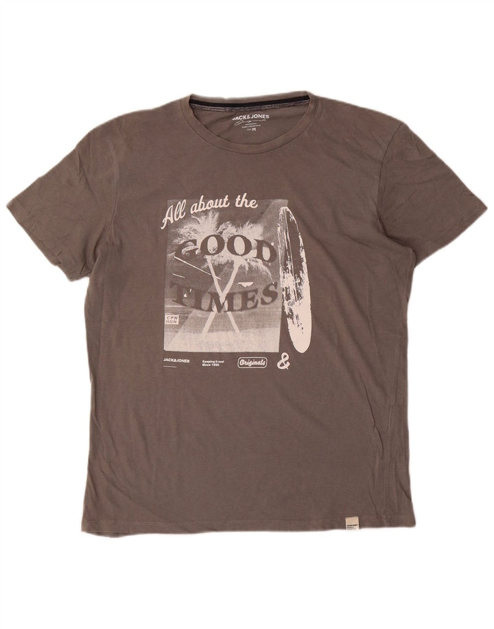 Maglietta grafica da uomo Jack & Jones Top grigio medio