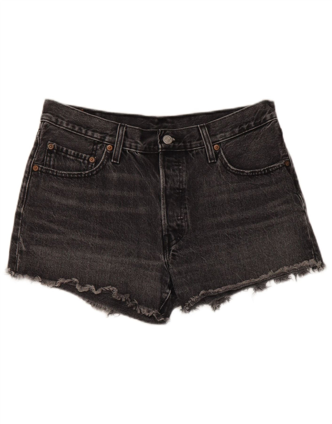 Pantaloncini di jeans Levi's 501 da donna W29 in cotone grigio medio