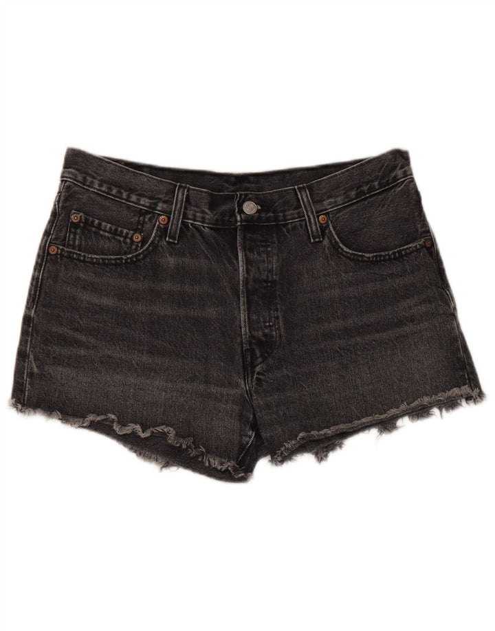 Pantaloncini di jeans Levi's 501 da donna W29 in cotone grigio medio