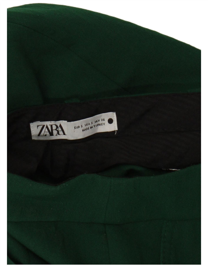 Pantaloni da abito dritti da donna Zara piccoli W26 L25 verdi