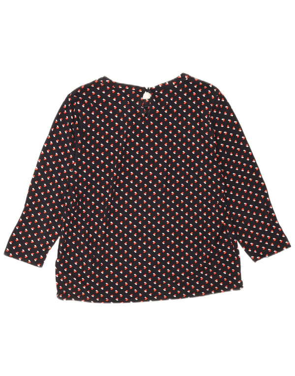 Camicetta da donna con maniche a 3/4 Hobbs UK 14 Viscosa geometrica nera media