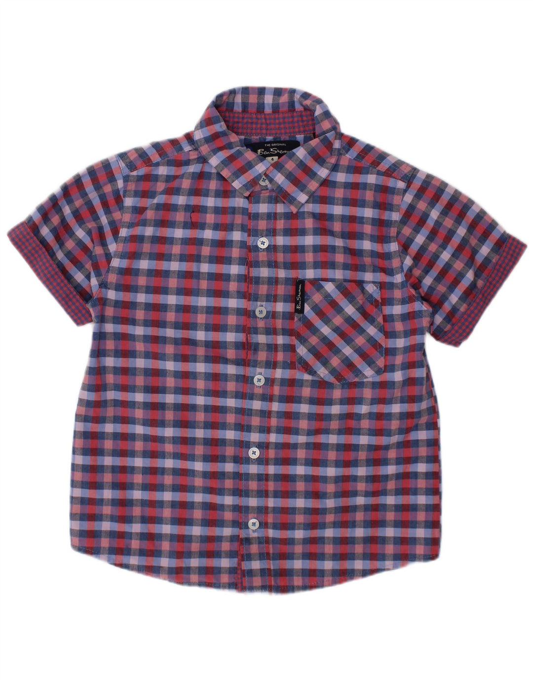 Camicia a maniche corte da bambino BEN SHERMAN 3-4 anni a quadri multicolore