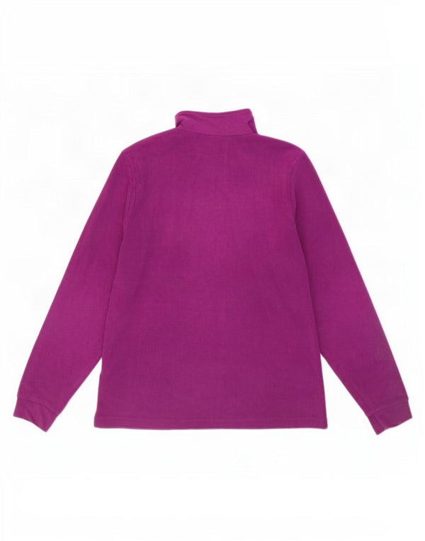 Brugi maglione in pile da donna con collo e zip UK 16 grande poliestere viola