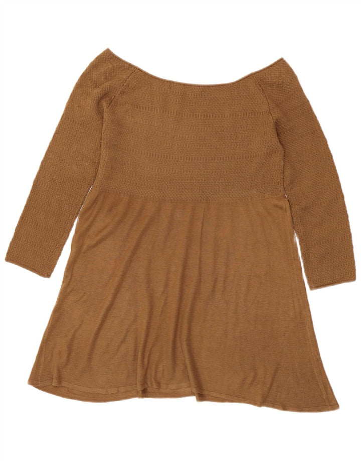 Top Zara da donna con spalle scoperte UK 12 Marrone medio