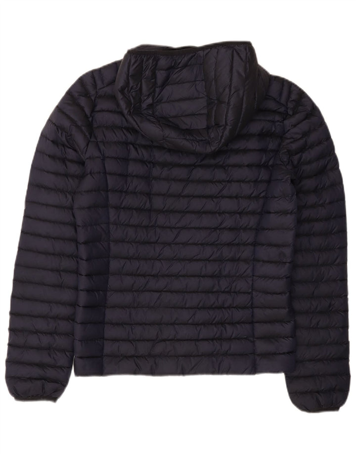 Giacca imbottita con cappuccio da donna SUPERDRY UK 8 piccola in nylon blu navy